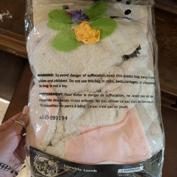 Baby White and Pink Lamb Costume | size: 0-6 Months - Picture 4 of 4